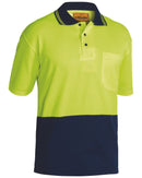 Hi Vis Short Sleeve Polo - Yellow/Navy