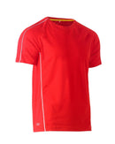 Cool Mesh Tee With Reflective Piping - Red