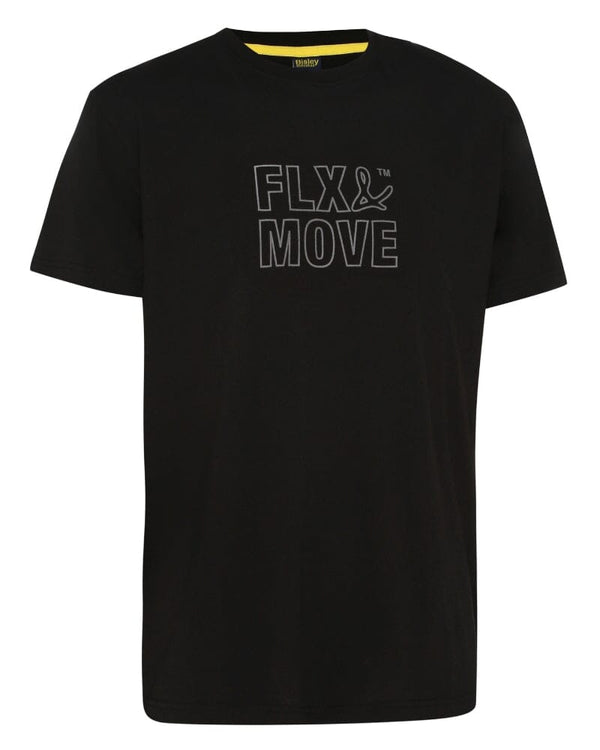 Flx & Move Cotton Outline Print Tee - Black