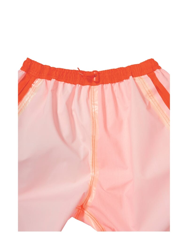 Taped Two Tone Hi Vis Rain Shell Pant - Orange/Navy