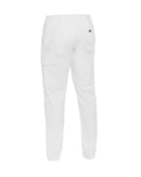 Stretch Cotton Drill Cargo Cuffed Pants - White