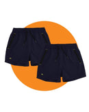 Tradies Flex And Move 4-Way Stretch Elastic Short Value Twin Pack - Navy