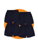 Tradies Flex And Move 4-Way Stretch Elastic Short 4 Value Pack - Navy
