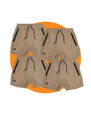 Tradies Flex And Move 4-Way Stretch Elastic Short 4 Value Pack - Stone