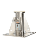 Davit Base Floor Mount - Silver