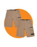 Tradies LS-1 Lightweight Cargo Work Short 2 Value Pack - Khaki/Khaki