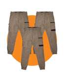 Tradies WP-4 Stretch Cuffed Work Pants Value Pack - Khaki