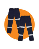 Tradies WP-3WT Womens Taped Stretch Pants Twin Value Pack - Navy