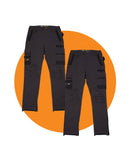 Tradies Flex and Move Stretch Cargo Utility Pant 2 Value Pack - Charcoal