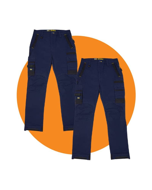 Tradies Flex and Move Stretch Cargo Utility Pant 2 Value Pack - Navy