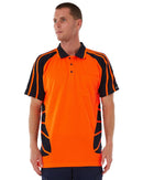 Hi Vis Spider Short Sleeve Shirt - Orange/Navy