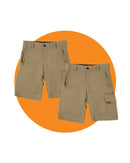 Tradies Jet-Lite Utility Short 2 Value Pack - Khaki