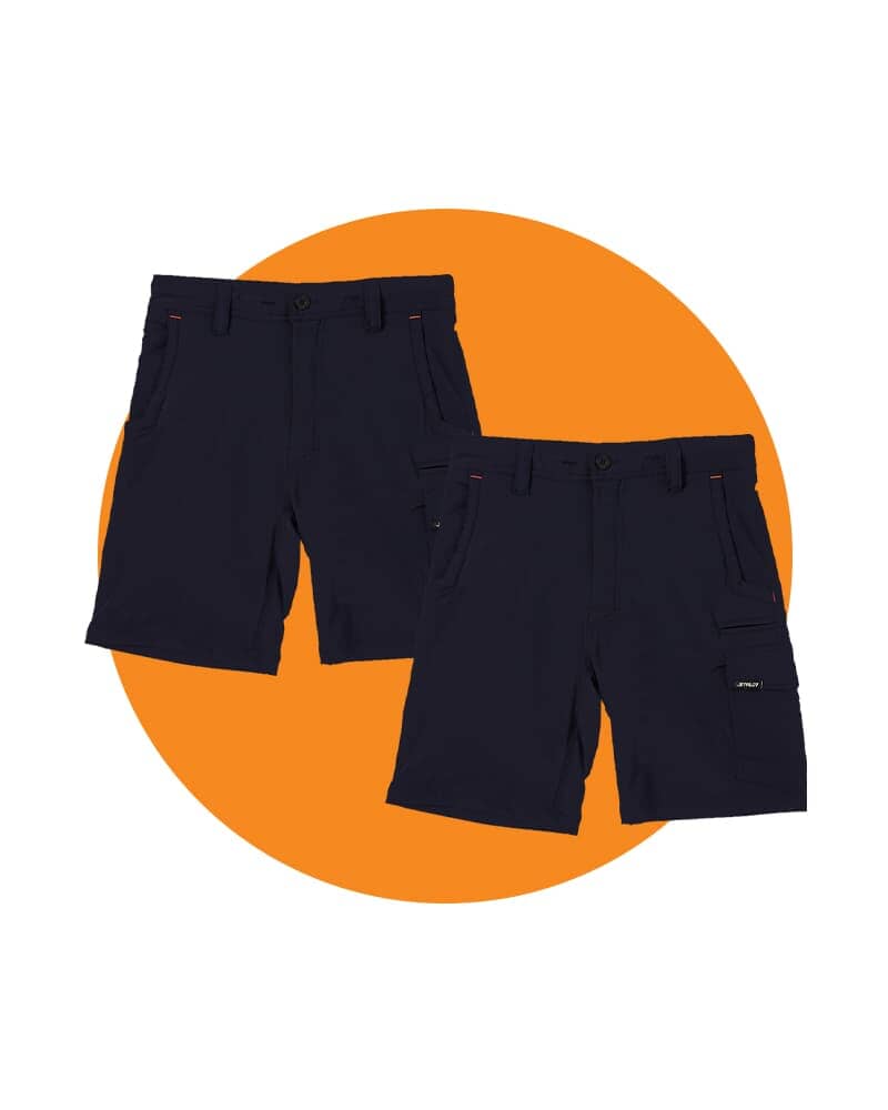 Tradies Jet-Lite Utility Short 2 Value Pack - Ink