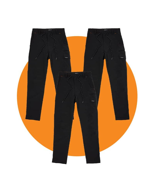 Tradies Jet-Lite Utility Pant Value Pack - Black