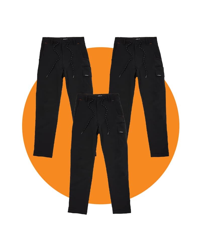 Tradies Jet-Lite Utility Pant Value Pack - Black