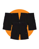 Tradies Jet-Lite Utility Short Value Pack - Black