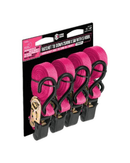 Pink Ratchet Tie down 25Mm X 5M With S Hook 4 Pack - Pink
