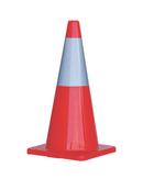 PVC Traffic Cone With Reflective Tape 700mm - Orange