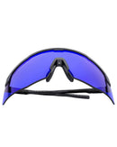 Apex Safety Glasses Black Frame - Blue Mirror