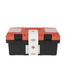 Essential Workplace Response First Aid Kit In Plastic Tackle Box - Red