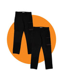 Tradies WP-3 Stretch Work Pants 2 Value Pack - Black/Black