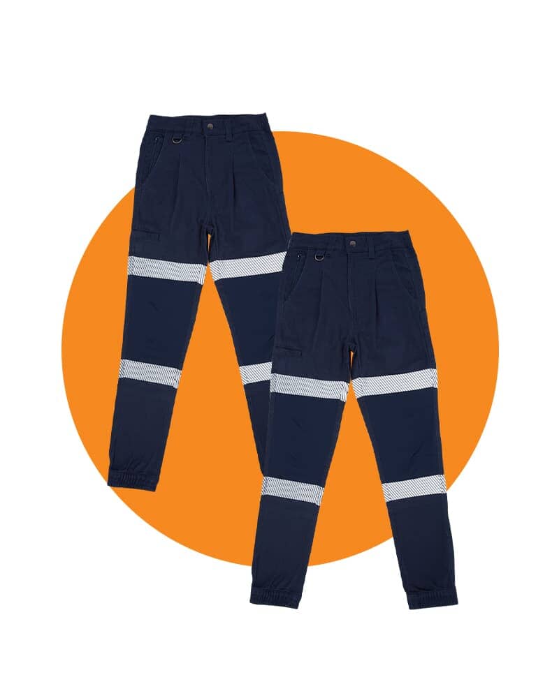 Tradies The Workz Womens Taped Pant 2 Value Pack - Navy