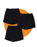 Tradies The Workz Womens Shorts Value Pack - Black