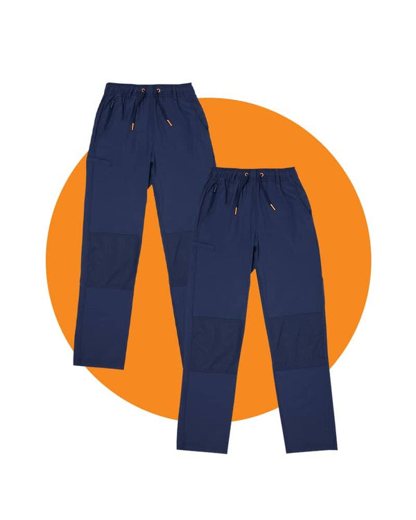 Tradies Womens Z-Lite Comfort Pant 2 Value Pack - Navy