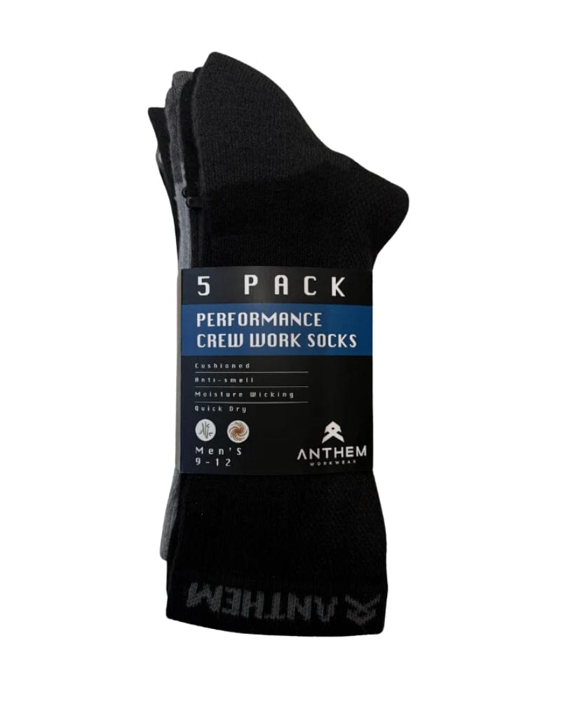 Performance Crew Sock 5 Pack - Mix