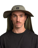 Wide Brim Hat With Legionnaires Flap - Green