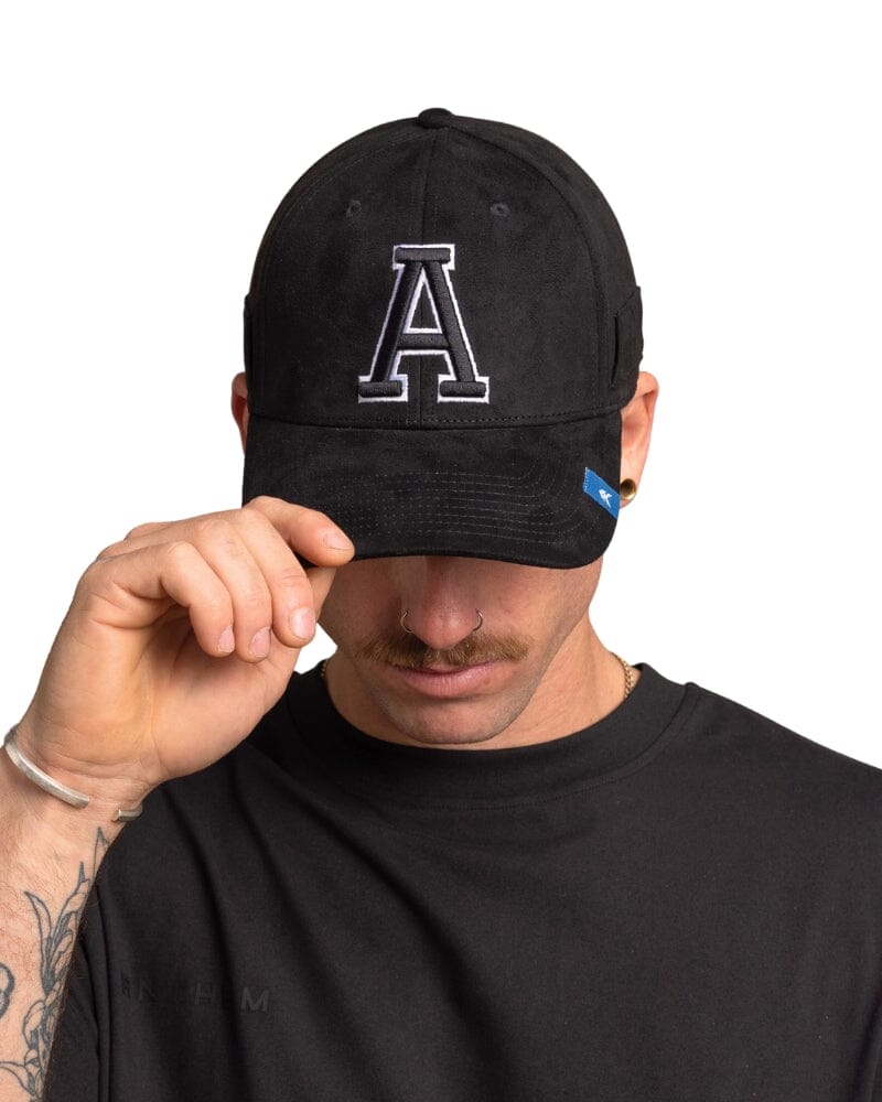 Suede Baseball Hat - Black