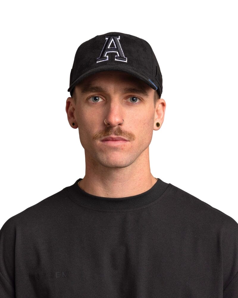 Suede Baseball Hat - Black