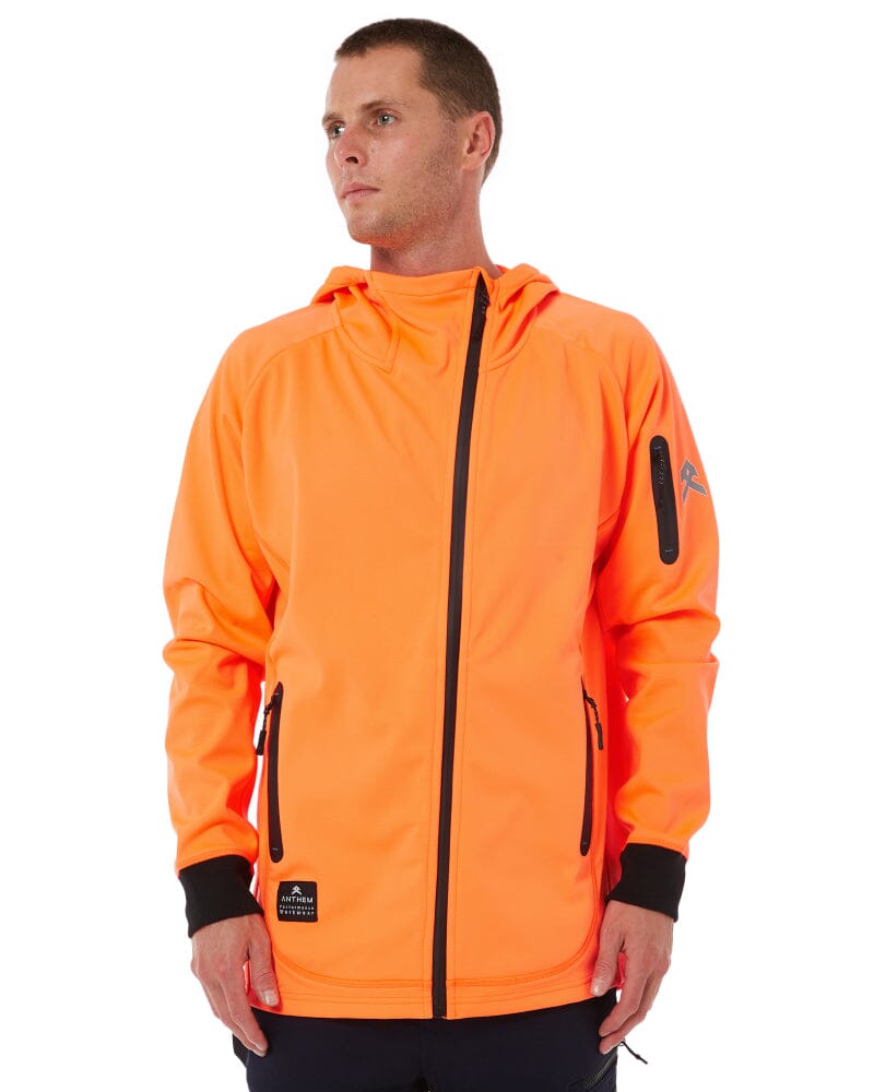 Tech Stretch Soft Shell Jacket - Hi Vis Orange