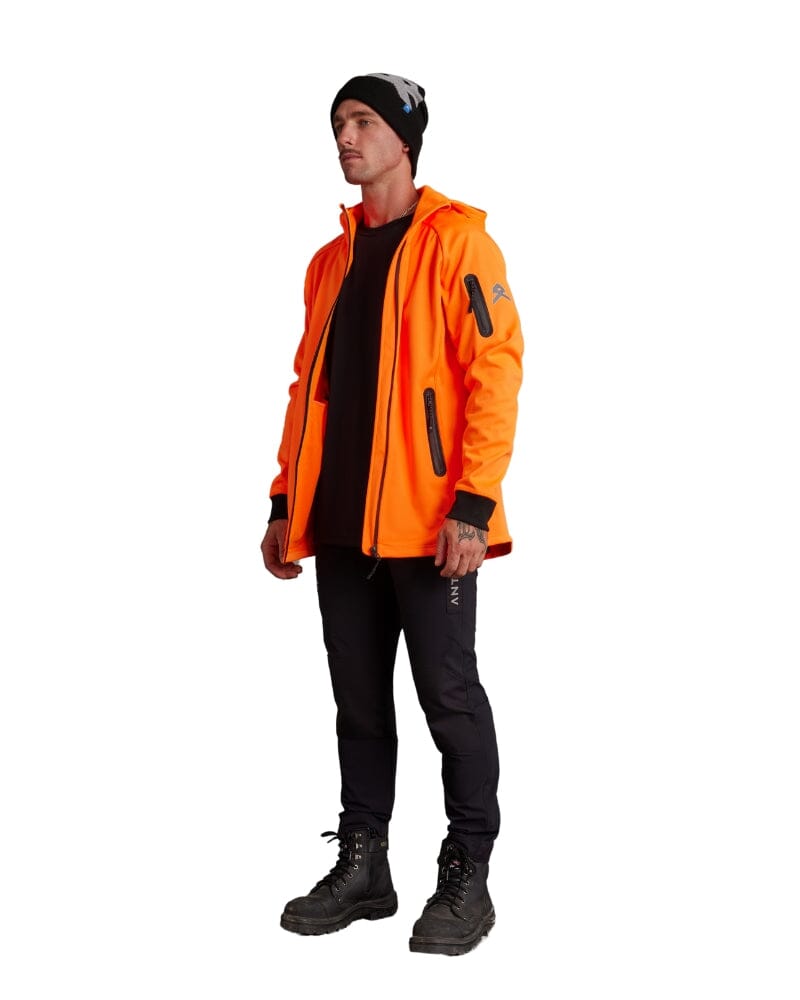 Tech Stretch Soft Shell Jacket - Hi Vis Orange
