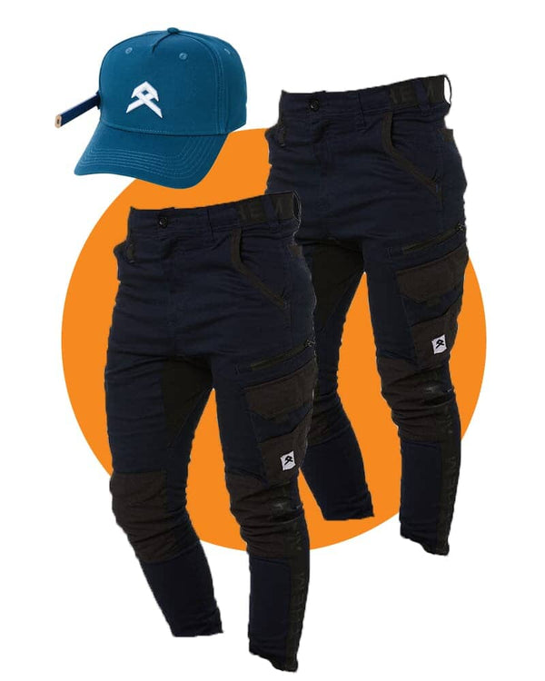 Tradies Victory Pant Twin Value Pack - Navy