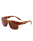 Big Kenneth Brown Polarised Safety Glasses - Hazel Tortoise
