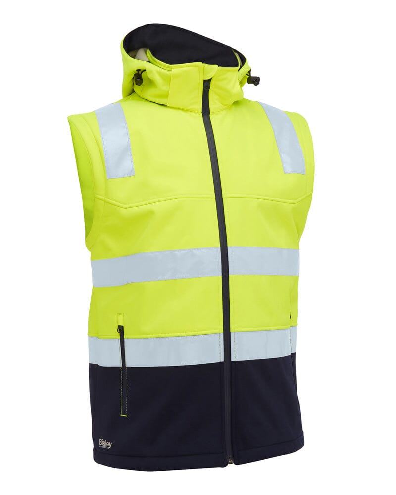 Taped Hi Vis 3 In 1 Soft Shell Jacket - Yellow/Navy