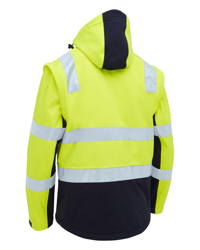 Taped Hi Vis 3 In 1 Soft Shell Jacket - Yellow/Navy