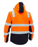 Taped Hi Vis 3 In 1 Soft Shell Jacket - Orange/Navy