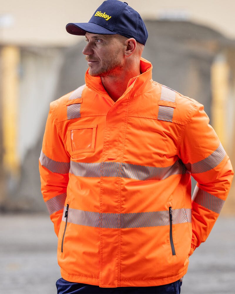 Taped Hi Vis Heated Jacket - Orange