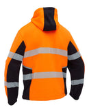Flex and Move Hi Vis Taped Liquid Repellent Fleece Hoodie - Orange/Navy
