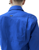 Womens Closed Front Lightweight LS Drill Shirt - Royal