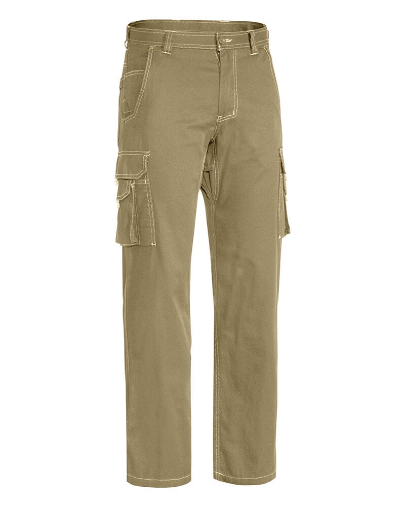 Bisley 11 Pocket Mens Cool Lightweight Cargo Pants Khaki Buy Online