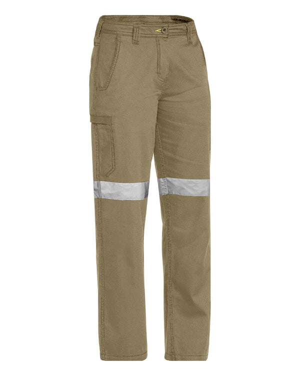 Womens Taped Cool Vented Lightweight Cargo Pants - Khaki