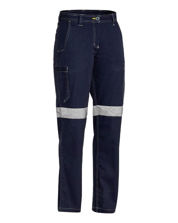 Womens Taped Cool Vented Lightweight Cargo Pants - Navy