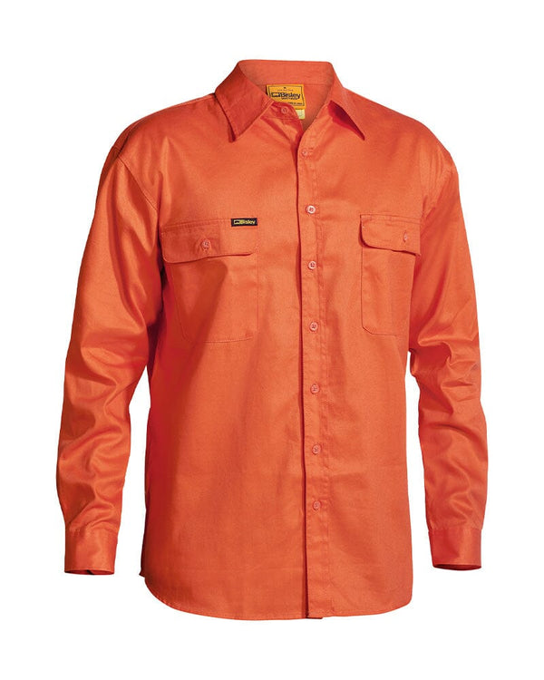 Hi Vis LS Drill Shirt - Orange