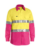 Taped Hi Vis Cool Lightweight LS Shirt * - Yellow/Pink