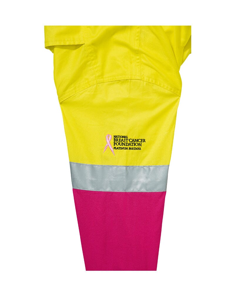 Taped Hi Vis Cool Lightweight LS Shirt - Yellow/Pink