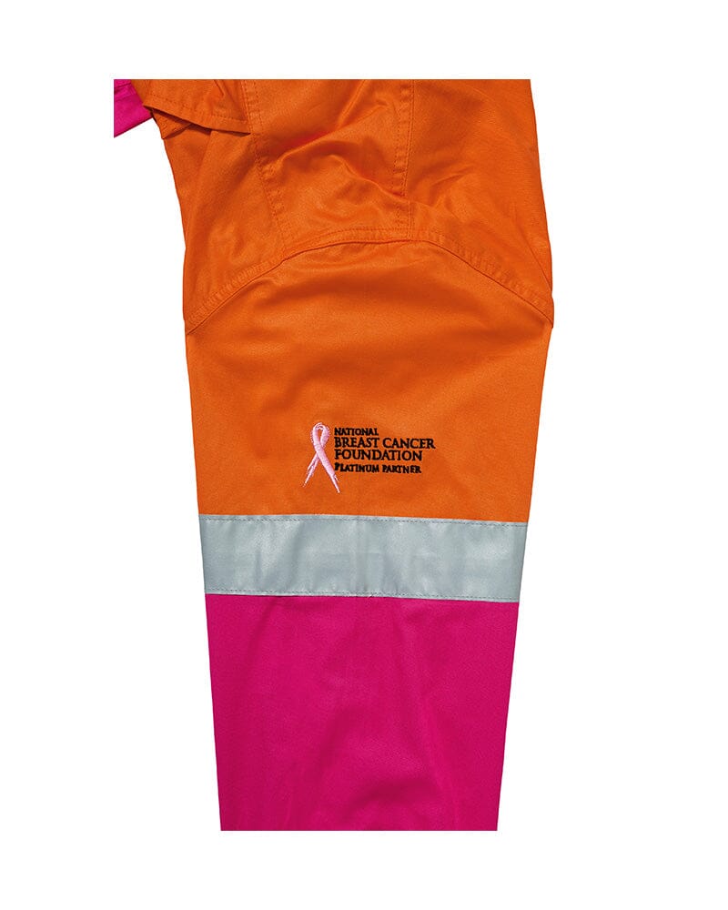 Taped Hi Vis Cool Lightweight LS Shirt - Orange/Pink