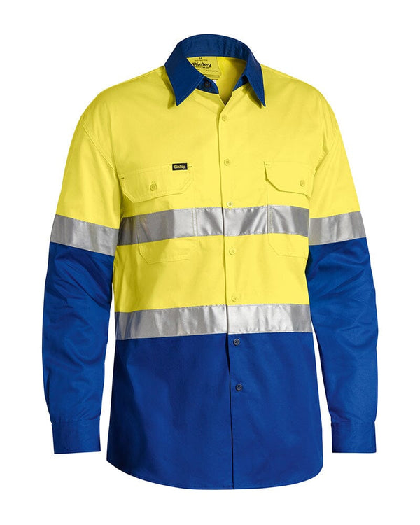 Taped Hi Vis Cool Lightweight LS Shirt - Yellow/Royal